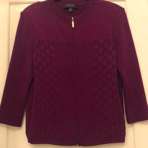 St. John zip up knit cardigan